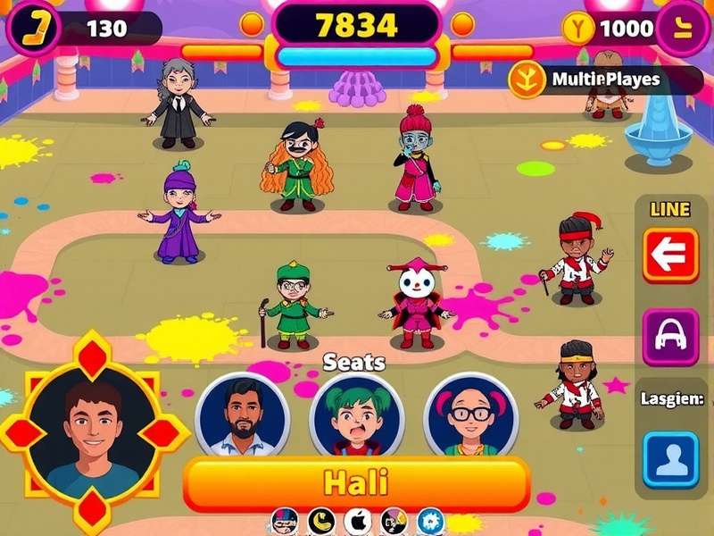 Holi Exuberance Dominator multiplayer mode showing multiple players